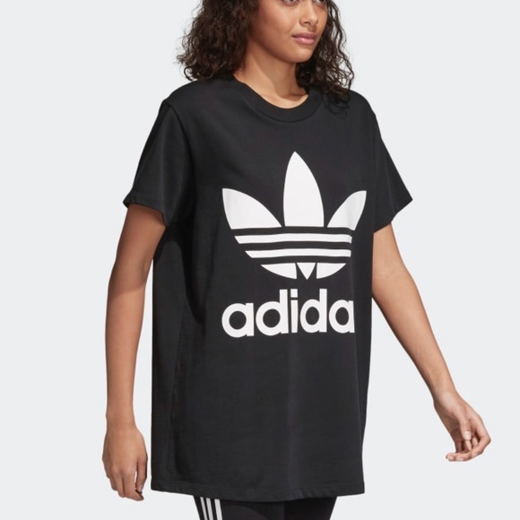 adidas trefoil oversized tee